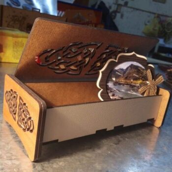 Intra απο ξύλο plywood 3mm-4mm πάχος – Κομψό ξύλο σχεδίασης ξύλινου κουτιού 35x40 cm INTRAVECTRY-MY557045 - Image 2