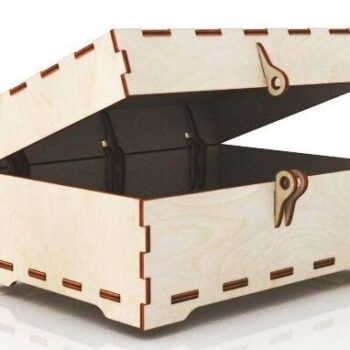 Intra απο ξύλο plywood 3mm-4mm πάχος – Κουτί αποθήκευσης κοσμημάτων Ξύλινο αρθρωτό κουτί που κλειδώνει 35x40 cm INTRAVECTRY-MY558781 - Image 1