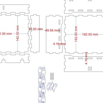 Intra απο ξύλο plywood 3mm-4mm πάχος – Κουτί αποθήκευσης κοσμημάτων Ξύλινο αρθρωτό κουτί που κλειδώνει 35x40 cm INTRAVECTRY-MY558781 - Image 2