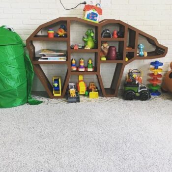 Intra απο ξύλο plywood 3mm-4mm πάχος – Αποθήκευση παιχνιδιών Bear με ξύλο CDR για ράφι για το παιδικό δωμάτιο 40x45 cm INTRAVECTRY-MY559137 - Image 1