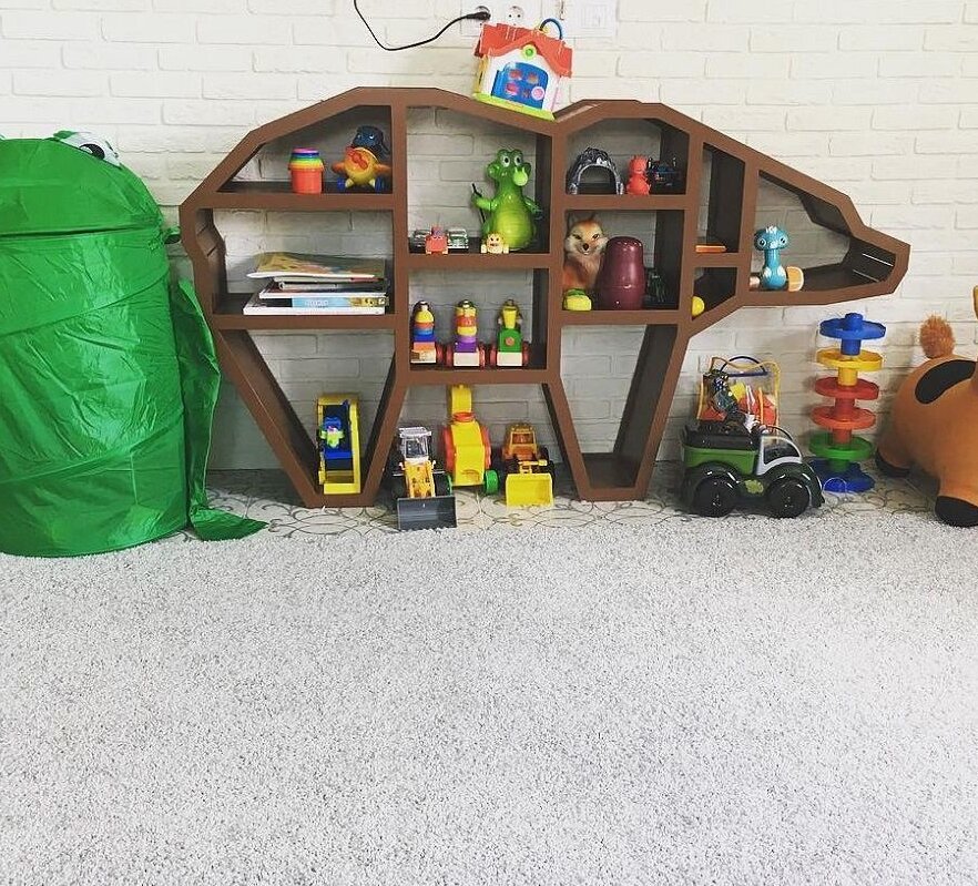 Intra απο ξύλο plywood 3mm-4mm πάχος – Αποθήκευση παιχνιδιών Bear με ξύλο CDR για ράφι για το παιδικό δωμάτιο 20x20 cm INTRAVECTRY-MY547558