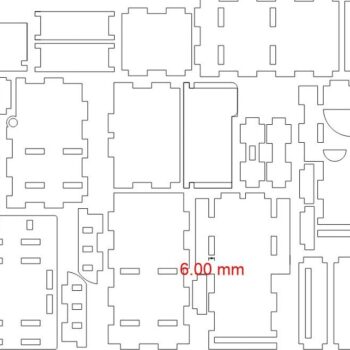 Intra απο ξύλο plywood 3mm-4mm πάχος – Ξύλινο Castle Tea Bag Organizer 15x15 cm INTRAVECTRY-MY544877 - Image 3