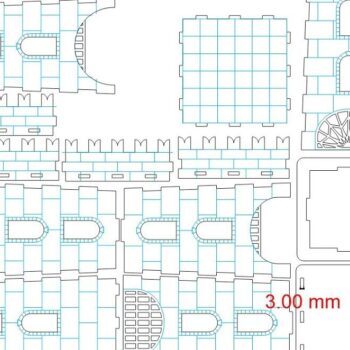Intra απο ξύλο plywood 3mm-4mm πάχος – Κάστρο διανομέα φακέλων τσαγιού 25x25 cm INTRAVECTRY-MY553636 - Image 2