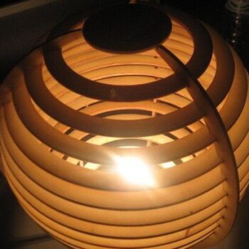 Intra απο ξύλο plywood 3mm-4mm πάχος – Επιτραπέζιο φωτιστικό Lampara Ξύλινο 30x35 cm INTRAVECTRY-MY543853 - Image 1