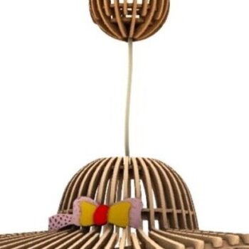 Intra απο ξύλο plywood 3mm-4mm πάχος – Ξύλινος πολυέλαιος Fantasy 30x30 cm INTRAVECTRY-MY547104 - Image 1