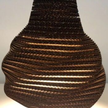 Intra απο ξύλο plywood 3mm-4mm πάχος – Αμπαζούρ από στριφτό εξάγωνο χαρτόνι 50x60 cm INTRAVECTRY-MY553727 - Image 1