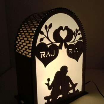 Intra απο ξύλο plywood 3mm-4mm πάχος – Lightbox για την ημέρα του Αγίου Βαλεντίνου 35x40 cm INTRAVECTRY-MY552085 - Image 1