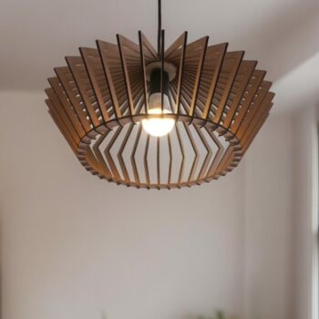 Intra απο ξύλο plywood 3mm-4mm πάχος – Vintage Ξύλινος Πολυέλαιος Οροφής 15x15 cm INTRAVECTRY-MY543319 - Image 1