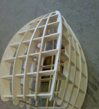 Intra απο ξύλο plywood 3mm-4mm πάχος – Τετράγωνο φωτιστικό τοίχου 20x20 cm INTRAVECTRY-MY557875 - Image 1