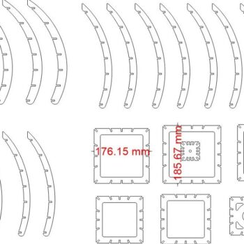 Intra απο ξύλο plywood 3mm-4mm πάχος – Τετράγωνο φωτιστικό τοίχου 20x20 cm INTRAVECTRY-MY557875 - Image 2