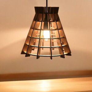 Intra απο ξύλο plywood 3mm-4mm πάχος – Διακοσμητικό Ξύλινο Κρεμαστό Φωτιστικό 20x20 cm INTRAVECTRY-MY554049