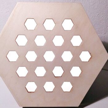 Intra απο ξύλο plywood 3mm-4mm πάχος – Ξύλινο Φωτιστικό Κυψέλης 35x40 cm INTRAVECTRY-MY557878 - Image 3