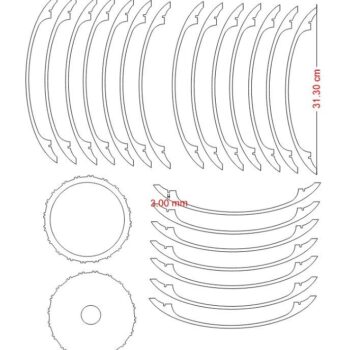 Intra απο ξύλο plywood 3mm-4mm πάχος – Στρογγυλό Ξύλινο Κρεμαστό Φωτιστικό 25x25 cm INTRAVECTRY-MY543327 - Image 2