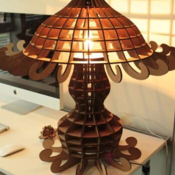 Intra απο ξύλο plywood 3mm-4mm πάχος – Κλασικό επιτραπέζιο φωτιστικό 30x30 cm INTRAVECTRY-MY554093 - Image 2