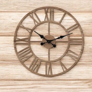 Intra απο ξύλο plywood 3mm-4mm πάχος – Μοντέρνο ρολόι τοίχου 40x45 cm INTRAVECTRY-MY543340 - Image 2