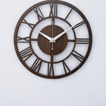 Intra απο ξύλο plywood 3mm-4mm πάχος – Κομψό ρολόι τοίχου από ξύλο 10x10 cm INTRAVECTRY-MY557081 - Image 1