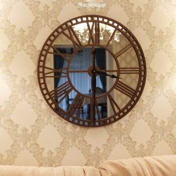 Intra απο ξύλο plywood 3mm-4mm πάχος – Ρολόι με Ρωμαϊκό Αριθμό 30x30 cm INTRAVECTRY-MY543342 - Image 1