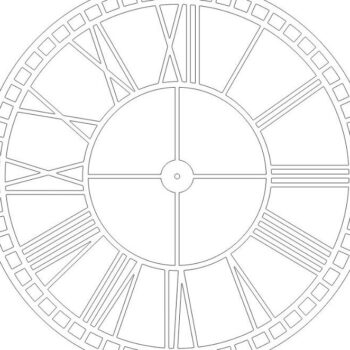 Intra απο ξύλο plywood 3mm-4mm πάχος – Ρολόι με Ρωμαϊκό Αριθμό 30x30 cm INTRAVECTRY-MY543342 - Image 2