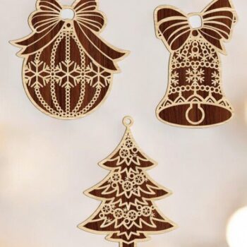 Intra απο ξύλο plywood 3mm-4mm πάχος – Χριστουγεννιάτικα Κρεμαστά Στολίδια 30x35 cm INTRAVECTRY-MY553967 - Image 1