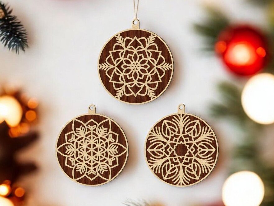 Intra απο ξύλο plywood 3mm-4mm πάχος – Χριστουγεννιάτικα στολίδια μπάλας 50x60 cm INTRAVECTRY-MY547319