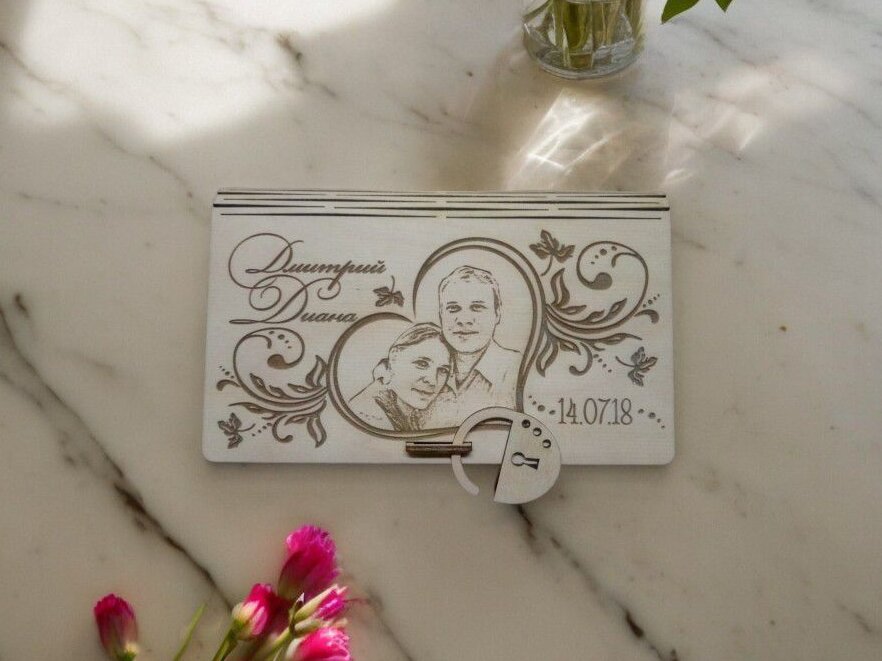 Intra απο ξύλο plywood 3mm-4mm πάχος – Κουτί άλμπουμ φωτογραφιών γάμου 12x15 cm INTRAVECTRY-MY543368