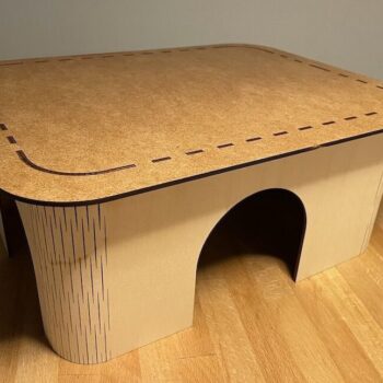 Intra απο ξύλο plywood 3mm-4mm πάχος – Σπίτι ινδικών χοιριδίων με ξύλο CDR με γωνίες ζωντανών μεντεσέδων 35x40 cm INTRAVECTRY-MY552918 - Image 1