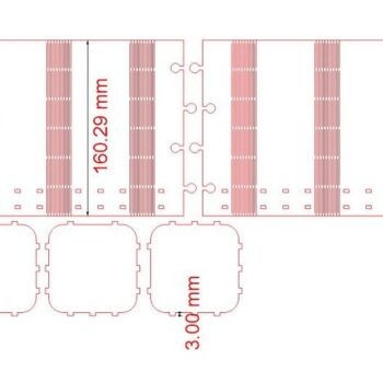 Intra απο ξύλο plywood 3mm-4mm πάχος – Μολύβι ψηλή θήκη για στυλό 35x40 cm INTRAVECTRY-MY558417 - Image 2