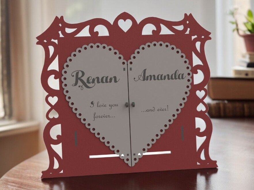 Intra απο ξύλο plywood 3mm-4mm πάχος – Εξατομικευμένη κορνίζα για ευχετήρια κάρτα 12x15 cm INTRAVECTRY-MY546945