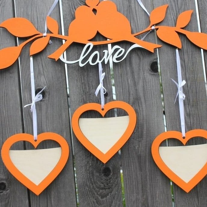 Intra απο ξύλο plywood 3mm-4mm πάχος – ξύλο κορνίζας Birds on a Branch Photo Frame 35x40 cm INTRAVECTRY-MY554815