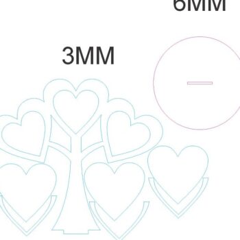 Intra απο ξύλο plywood 3mm-4mm πάχος – Heart Tree Three Pictures ξύλο κορνίζας 30x35 cm INTRAVECTRY-MY558548 - Image 2