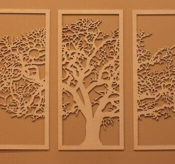 Intra απο ξύλο plywood 3mm-4mm πάχος – Ξύλινη διακόσμηση τοίχου Tree of Life 12x15 cm INTRAVECTRY-MY546420 - Image 1