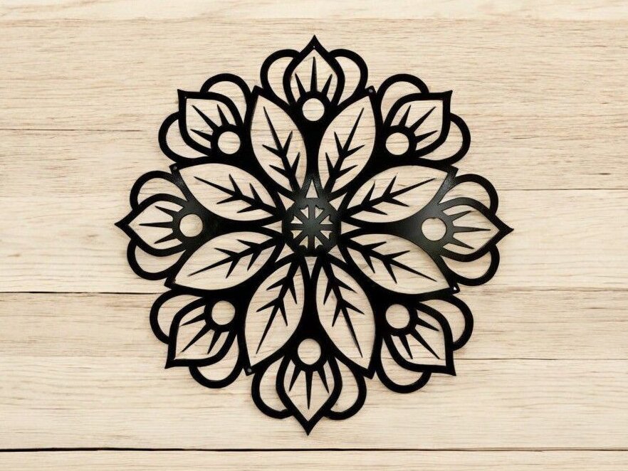 Intra απο ξύλο plywood 3mm-4mm πάχος – Floral διακόσμηση τοίχου Mandala 12x15 cm INTRAVECTRY-MY557087
