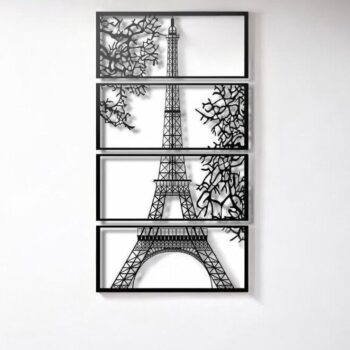 Intra απο ξύλο plywood 3mm-4mm πάχος – Πύργος του Άιφελ Τρισδιάστατη διακόσμηση τοίχων 30x35 cm INTRAVECTRY-MY557092 - Image 1