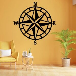 Intra απο ξύλο plywood 3mm-4mm πάχος – ξύλο τέχνης τοίχου North Arrow Nautical Compass 25x25 cm INTRAVECTRY-MY543429