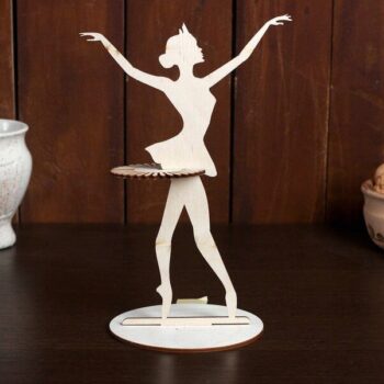 Intra απο ξύλο plywood 3mm-4mm πάχος – Μπαλαρίνα Dancer Girl Θήκη χαρτοπετσέτας Χάρτινη θήκη 25x30 cm INTRAVECTRY-MY557718 - Image 3