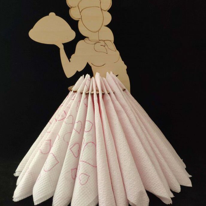 Intra απο ξύλο plywood 3mm-4mm πάχος – Θήκη σερβιτόρας για χαρτοπετσέτα για διακόσμηση εστιατορίου 20x20 cm INTRAVECTRY-MY551313