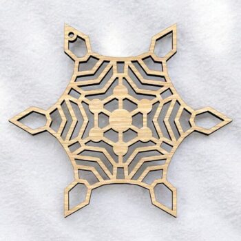 Intra απο ξύλο plywood 3mm-4mm πάχος – Χριστουγεννιάτικο Κρεμαστό στολίδι με νιφάδα χιονιού 25x30 cm INTRAVECTRY-MY543469 - Image 1