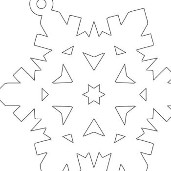 Intra απο ξύλο plywood 3mm-4mm πάχος – Ξύλινο Star Snowflake 25x25 cm INTRAVECTRY-MY543470 - Image 2