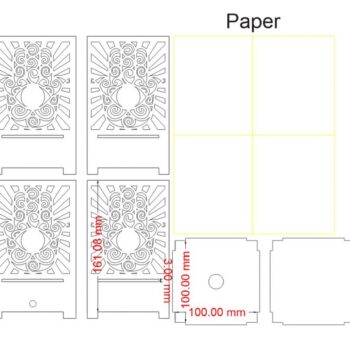 Intra απο ξύλο plywood 3mm-4mm πάχος – Ξύλινο LED Light Box 40x40 cm INTRAVECTRY-MY547383 - Image 2