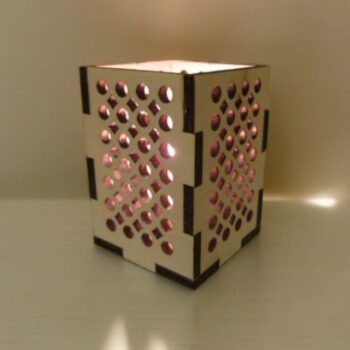 Intra απο ξύλο plywood 3mm-4mm πάχος – Κηροπήγιο Ξύλινο Κουτί Φαναριού 30x30 cm INTRAVECTRY-MY554057 - Image 1