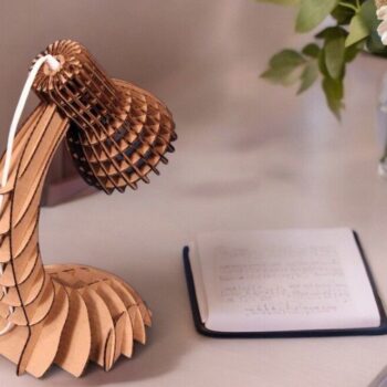 Intra απο ξύλο plywood 3mm-4mm πάχος – Ξύλινο Φωτιστικό Επιτραπέζιου Βάσης 25x25 cm INTRAVECTRY-MY552916 - Image 2