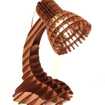 Intra απο ξύλο plywood 3mm-4mm πάχος – Ξύλινο Φωτιστικό Επιτραπέζιου Βάσης 25x25 cm INTRAVECTRY-MY552916 - Image 3