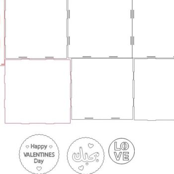 Intra απο ξύλο plywood 3mm-4mm πάχος – Ξύλινο κουτί για την ημέρα του Αγίου Βαλεντίνου 20x25 cm INTRAVECTRY-MY556751 - Image 3