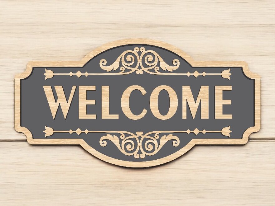 Intra απο ξύλο plywood 3mm-4mm πάχος – Κρεμάστρα επιγραφών υποδοχής 30x35 cm INTRAVECTRY-MY552014