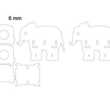 Intra απο ξύλο plywood 3mm-4mm πάχος – Μολυβοθήκη για φλιτζάνι στυλό από ξύλο ελέφαντα 25x30 cm INTRAVECTRY-MY543537 - Image 2