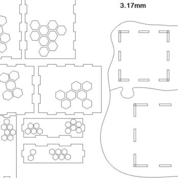 Intra απο ξύλο plywood 3mm-4mm πάχος – Κολλητική σημείωση κηρήθρας με μολυβοθήκη 15x15 cm INTRAVECTRY-MY552186 - Image 5