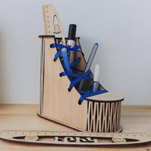 Intra απο ξύλο plywood 3mm-4mm πάχος – Unique Boot Shape Desktop Organizer 30x35 cm INTRAVECTRY-MY544428