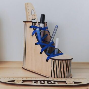 Intra απο ξύλο plywood 3mm-4mm πάχος – Unique Boot Shape Desktop Organizer 30x35 cm INTRAVECTRY-MY544428 - Image 1
