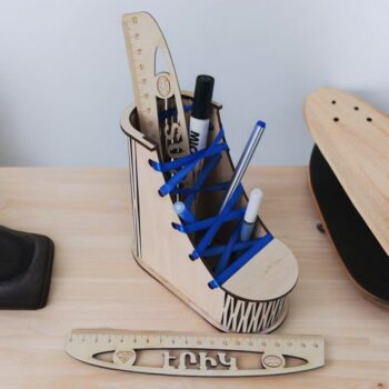 Intra απο ξύλο plywood 3mm-4mm πάχος – Unique Boot Shape Desktop Organizer 30x35 cm INTRAVECTRY-MY544428 - Image 2