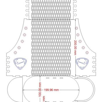 Intra απο ξύλο plywood 3mm-4mm πάχος – Unique Boot Shape Desktop Organizer 30x35 cm INTRAVECTRY-MY544428 - Image 3